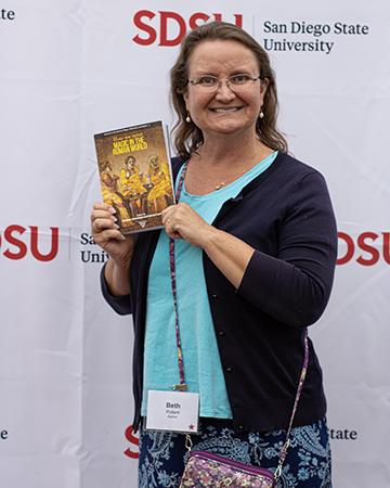 Beth Pollard with book